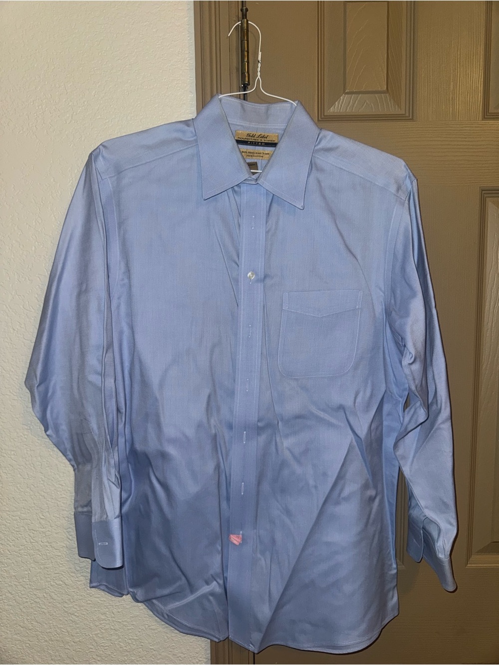 Roundtree & Yorke Light Blue Men's Dress Shirt - Point Collar